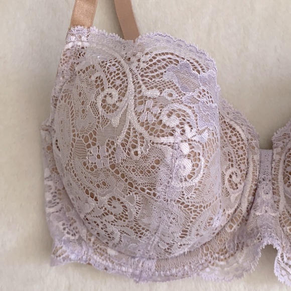 {NWT} ThirdLove | 24/7 Lace Balconette Underwire Bra Purple (32DD/32E) - Picture 5 of 16
